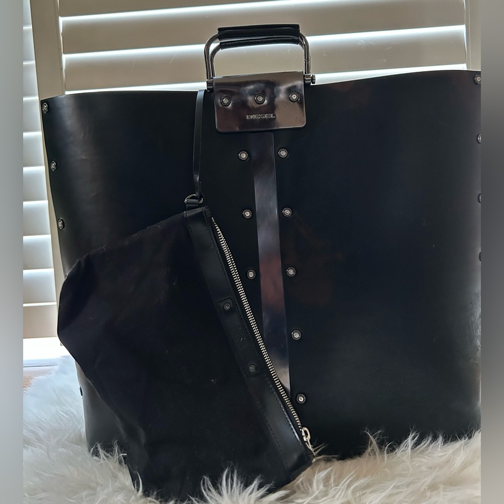 Diesel Vintage Y2K Bullet Leather Tote Large